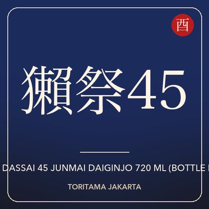 Sake Dassai 45 Junmai Daiginjo 720 ml (Bottle Keep)